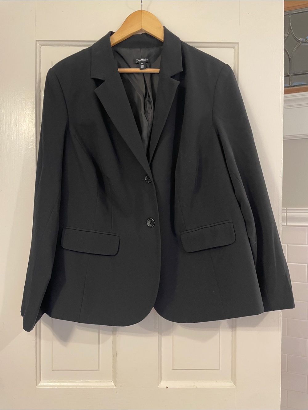 Relativity Women's Black Single-Breasted Tailored Blazer